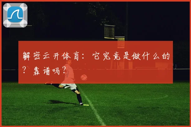 解密云开体育:它究竟是做什么的?靠谱吗?
